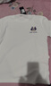 GLM华夫格短袖男款夏季宽松大码重磅白色五分袖简约百搭圆领男士t恤 实拍图
