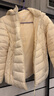 坦博尔轻薄羽绒服女宽松可脱卸帽女士轻薄羽绒外套TD216236 焦香米 160  实拍图