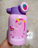 杯具熊（BEDDYBEAR） 儿童保温杯316不锈钢大容量便携吸管直饮两用男女宝宝学生水杯 豌豆儿童杯-梦幻独角兽630ml 实拍图