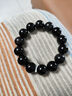 可辰天然黑曜石手串男女士单圈手链本命年圆型佛珠生日礼物 精品黑曜石手串16mm 实拍图