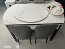 晨巢 岩板餐桌 实木餐桌椅组合现代简约可伸缩折叠吃饭桌子餐厅家具 电磁炉款双轨餐桌-111皮椅款 1.35米一桌八椅-12MM岩板厚度 实拍图