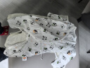 贝瑞加（Babyprints）新生儿连体衣2件装初生男女宝宝蝴蝶衣长袖纯棉护肚哈衣 黄熊猫52 晒单实拍图