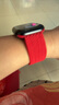 BHO【热销5万+】适用苹果手表表带apple iwatch s10/s11表带s9/se3/2单圈编织表带s8/7尼龙女士男生款 红色 44/45/46表盘S码【腕围161-173mm】 实拍图