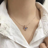 纪梵哲轻奢永恒之心项链女士吊坠手链520情人节生日礼物送女朋友老婆 项链【刻字拍】 实拍图
