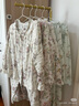 嫚熙（EMXEE）春秋季弹力丝麻棉月子服孕妇哺乳睡衣产妇产后家居服 绮幻花信两件套-胸垫款 无哺乳口 XL 实拍图