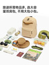 不莱玫微笑书包高中通勤背包轻便大容量双肩包电脑包简约时尚 卡其色 实拍图