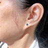 廷亮珠宝 皇家蓝蓝宝石耳钉1.2克拉18K金镶嵌彩宝耳饰场景百搭经典款 1.2ct一对 现货 实拍图