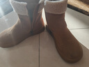 达芙妮真皮雪地靴女鞋冬季2025新款加厚加绒鞋厚底短靴保暖棉鞋女 驼色 35 实拍图