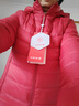 坦博尔轻薄羽绒服女短款宽松脱卸帽秋保暖女士外套TD236256 戎美红 170  实拍图