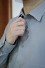 红豆林更新轻云免烫抗皱衬衫男长袖含羊毛莫代尔蚕丝弹力白衬衫男衬衣 A1海盐蓝【免烫+桑蚕丝莫代尔】 41 【建议145-160斤】 实拍图