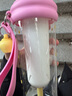 物生物（RELEA）tritan材质防摔茶水分离吸管杯便携大容量女生杯子 粉波椰椰 660ml 实拍图