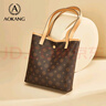 奥康（Aokang）包包女包手提包新款复古托特包印花斜挎单肩包生日礼物送女友老婆 BG702993-咖啡色 实拍图
