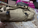 新潮代背包男大容量出差旅行包休闲帆布双肩包多功能户外旅游行李登山包 卡其色50L【干湿分离设计】 实拍图