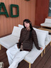 波司登（BOSIDENG）25款短款羽绒服女90绒V领轻便登山旅游羽绒内胆新年骐骥红本命年 深褐棕7B52-可露丽风 S 160/88B 体重约100-110斤 实拍图