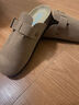 妙奕嘉勃肯鞋女春季半拖鞋女外穿博肯鞋子女厚底平底一脚蹬包头鞋休闲鞋 沙色勃肯拖鞋 39 实拍图