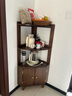 罗森（LUOSEN）全实木角柜墙角置物架转角三角柜收纳书柜胡桃三层 实拍图
