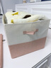 自然屋带盖衣物收纳箱布艺衣柜储物整理箱特大号可水洗百纳箱 藕粉-超大 实拍图