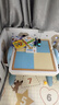 曼龙积木桌子儿童多功能大颗粒游戏桌宝宝益智玩具桌积木乐高桌 普鲁蓝+椅子+178颗摩天轮乐园 实拍图