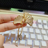 纪诗哲（GIEVSZHE）金色银杏叶胸针高档女奢侈高端品牌胸针胸花214情人节礼物送女友 免费刻字/代写贺卡【请拍】 实拍图
