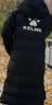 卡尔美（KELME）长款运动棉服男冬季连帽过膝保暖生活训练外套风衣 黑色 4XL  实拍图