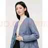 茵曼（INMAN）轻薄简约无领短款羽绒马甲女士2025新款可内搭可外穿薄款外套 雾霾蓝 M 实拍图