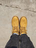 海澜之家HLA情侣靴复古棉鞋大黄靴男百搭马丁靴子男 T249 土黄色(加绒) 42 实拍图