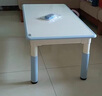 育才儿童桌椅花生桌可升降涂鸦幼儿园学习画画桌宝宝积木玩具游戏桌椅 小蓝鲸长方桌80X60CM 单桌 实拍图