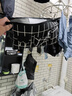 菲享 宿舍床头挂篮大学生宿舍神器床头挂框寝室床边置物架收纳盒上铺床边储物挂篮学生宿舍用品住宿必备 棉麻款【黑色格子】含软管  【21年新款升级，店长强烈推荐，抖音同款好物】 实拍图