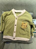 嘟嘟家宝宝外套春秋洋气婴儿针织开衫春装卡通男童小熊上衣女童衣服vip 绿色 100 实拍图