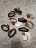 极森家简约咖色系小熊发圈女高弹力耐用发绳可爱橡皮筋头饰儿童头绳皮套 小熊标（随机10条） 实拍图