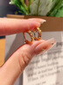 中国黄金（CHINA GOLD）碎冰冰素圈18k金耳钉女2026年新款耳饰生日七夕情人节礼物送女友 京速达-18k金满天星耳扣 实拍图