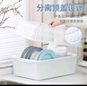 茶花（CHAHUA） 茶花欧式带盖碗碟架放碗架收纳盒沥水架装碗筷收纳箱碗柜置物 蓝色 大号【可立碟/带筷筒/分体式盖】 实拍图