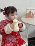 小袋鼠巴布婴幼儿保温杯吸管杯婴儿学饮杯宝宝鸭嘴杯316不锈钢带吸管重力球 廷牧橙 300ml 手柄款 实拍图