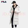 FILA斐乐官方男女长款羽绒服冬情侣款宽松休闲简约连帽保暖外套 实拍图