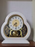 康巴丝（Compas）座钟古典欧式座钟复古客厅装饰台钟卧室床头石英钟 3096白纹 实拍图