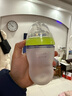 可么多么奶瓶新生婴儿宽口径硅胶防胀气宝宝奶瓶仿母乳奶瓶 绿色 250ml 实拍图