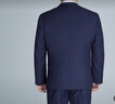 阿悠胖大码西服套装男商务结婚伴郎西装礼服 藏青西服西裤 6XL/205 实拍图