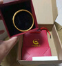 中国黄金（CHINA GOLD）古法足金999卷草纹繁花黄金手镯送女友老婆七夕节情人节礼物 金重约8g【京仓发货】 60# 实拍图