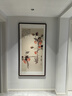 玩易 张大千柿柿如意走廊过道新中式玄关装饰画竖版山水壁画客厅挂画 事事如意 83*163cm（卡纸精裱，胡桃色框） 实拍图