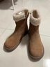 达芙妮真皮雪地靴女鞋冬季2025新款加厚加绒鞋厚底短靴保暖棉鞋女 驼色 39 实拍图