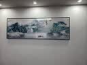 瑞尚（RUISHANG） 新中式客厅装饰画大气山水画横版沙发背景墙画挂画轻奢晶瓷壁画 流水生财 180*60/烤瓷镶钻/适合2.5m沙发 实拍图