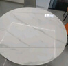 丰舍 餐桌 可变圆桌伸缩折叠实木岩板餐桌椅组合现代轻奢餐桌餐厅饭桌 黑白色-雪山白岩板-101皮椅 【1.35米】 单餐桌 实拍图