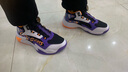 特步（XTEP）儿童童鞋男童中大童耐磨缓震旋钮扣篮球鞋 黑/紫外光 38码 实拍图