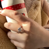 七度珠宝18K金白IGI培育钻石戒指六爪1克拉钻石女戒结婚求婚520礼物送老婆 50分培育钻石(F/VS/3EX/N) 圈口备注或联系客服 实拍图