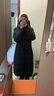 坦博尔鹅绒服女长款连帽收腰显瘦加厚保暖女士羽绒服550890D能量黑170 实拍图