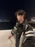 BJHG田嘉瑞同款不计后果美式复古夹克休闲外套男款2026秋新款潮牌上衣 炭黑米白 L 实拍图