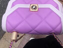 CHARLES&KEITH菱格链条单肩斜挎包信封包包女包生日礼物新年礼物CK2-20671406 VIOLET紫罗兰色 S 实拍图