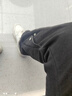 迪伽达美式高街vibe风黑色排扣牛仔裤男夏季潮牌宽松直筒百搭微喇裤子男 DDD-609黑色 XL 实拍图
