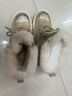 骆驼（CAMEL）雪地靴女潮搭撞色鞋面拼接厚底系带保暖靴 L23W275060 杏色 37 实拍图
