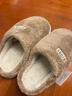优调棉拖鞋女加绒保暖居家室内静音防滑外穿包跟棉鞋男冬 棕色 35-36 实拍图